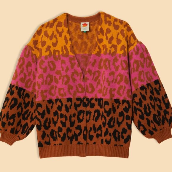 FARM Rio Mixed Leopards Knit Cardigan - Picture 3 of 12